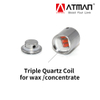 Atman Owar Wax/Dab/Concentrate Vaporizer Pen Triple Quartz Coil Replacement Accossory 2pcs In One Pack